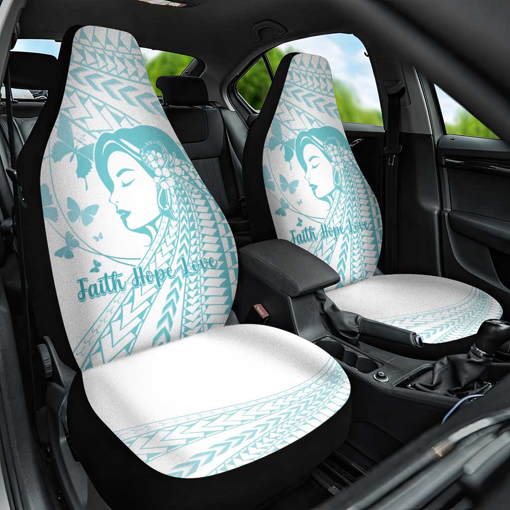 Polynesia Cervical Cancer Awareness Month Car Seat Cover Polynesian Women Faith Hope Love!