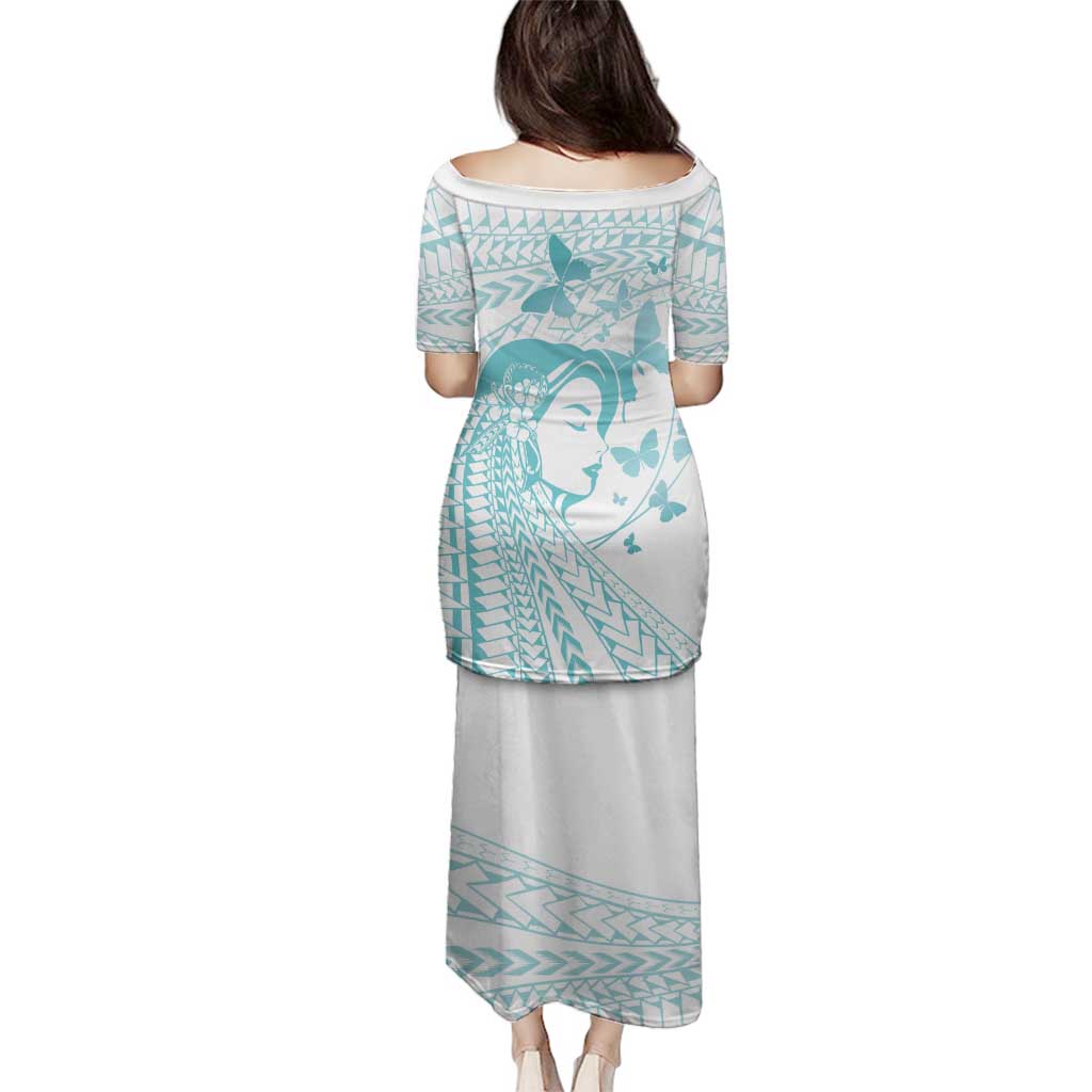 Polynesia Cervical Cancer Awareness Month Family Matching Puletasi and Hawaiian Shirt Polynesian Women Faith Hope Love!