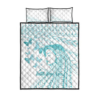 Polynesia Cervical Cancer Awareness Month Quilt Bed Set Polynesian Women Faith Hope Love!