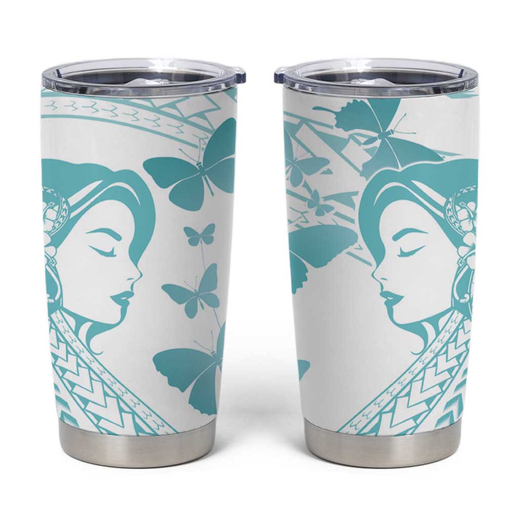 Polynesia Cervical Cancer Awareness Month Tumbler Cup Polynesian Women Faith Hope Love!