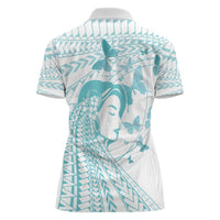 Polynesia Cervical Cancer Awareness Month Women Polo Shirt Polynesian Women Faith Hope Love!