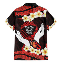 Polynesia AIDS Awareness Month Family Matching Mermaid Dress and Hawaiian Shirt Take The Rights Path Polynesian Pattern