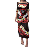 Polynesia AIDS Awareness Month Family Matching Puletasi and Hawaiian Shirt Take The Rights Path Polynesian Pattern