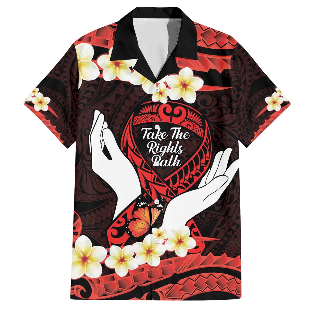 Polynesia AIDS Awareness Month Family Matching Summer Maxi Dress and Hawaiian Shirt Take The Rights Path Polynesian Pattern