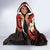 Polynesia AIDS Awareness Month Hooded Blanket Take The Rights Path Polynesian Pattern