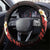 Polynesia AIDS Awareness Month Steering Wheel Cover Take The Rights Path Polynesian Pattern