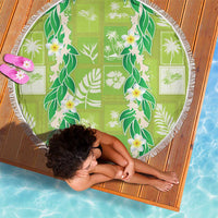 Aloha Hawaii Tuberose Lei Beach Blanket Tropical Vibes Green Color - Polynesian Pride
