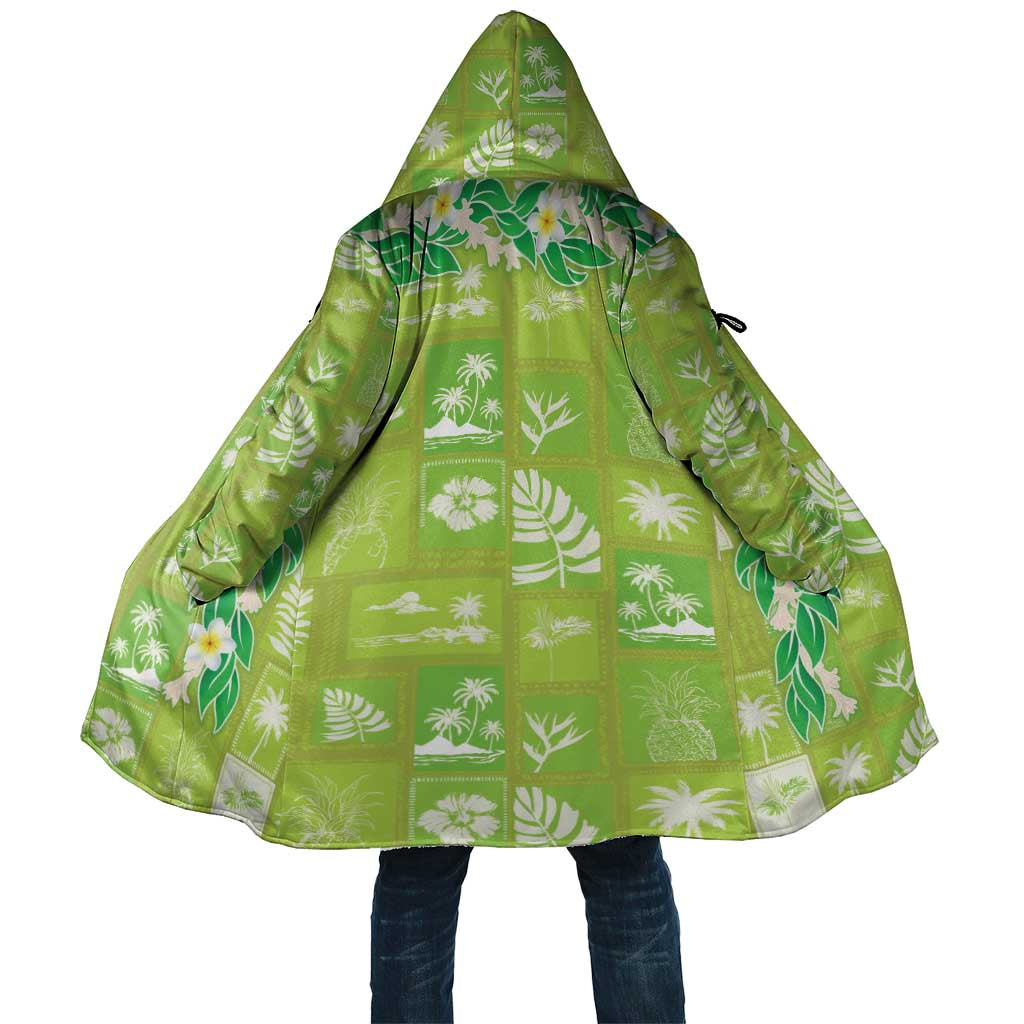 Aloha Hawaii Tuberose Lei Cloak Tropical Vibes Green Color - Polynesian Pride