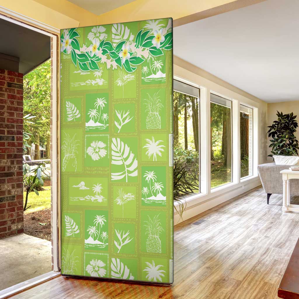Aloha Hawaii Tuberose Lei Door Cover Tropical Vibes Green Color - Polynesian Pride