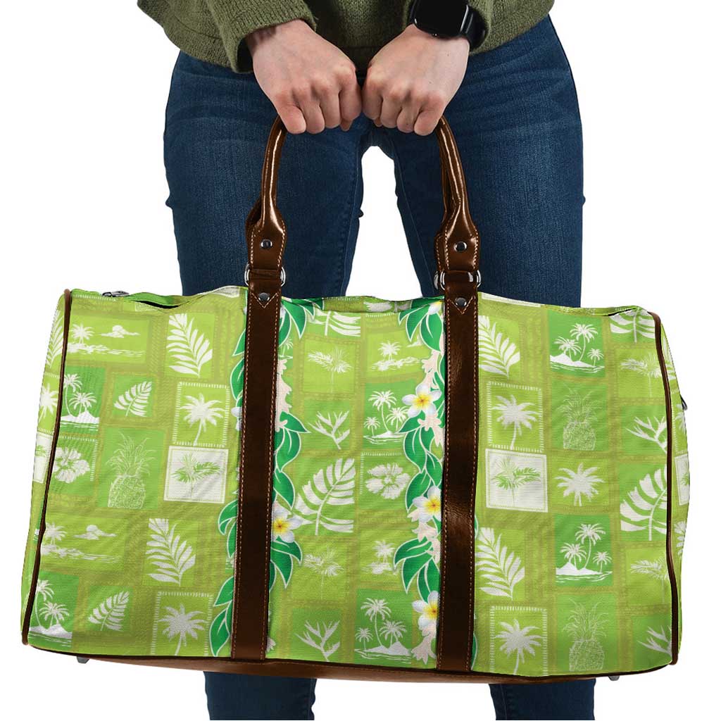 Aloha Hawaii Tuberose Lei Travel Bag Tropical Vibes Green Color - Polynesian Pride