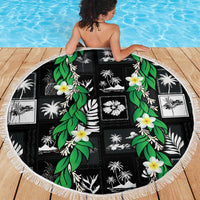 Aloha Hawaii Tuberose Lei Beach Blanket Tropical Vibes Black Color - Polynesian Pride