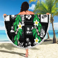 Aloha Hawaii Tuberose Lei Beach Blanket Tropical Vibes Black Color - Polynesian Pride