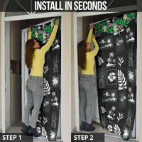 Aloha Hawaii Tuberose Lei Door Cover Tropical Vibes Black Color - Polynesian Pride