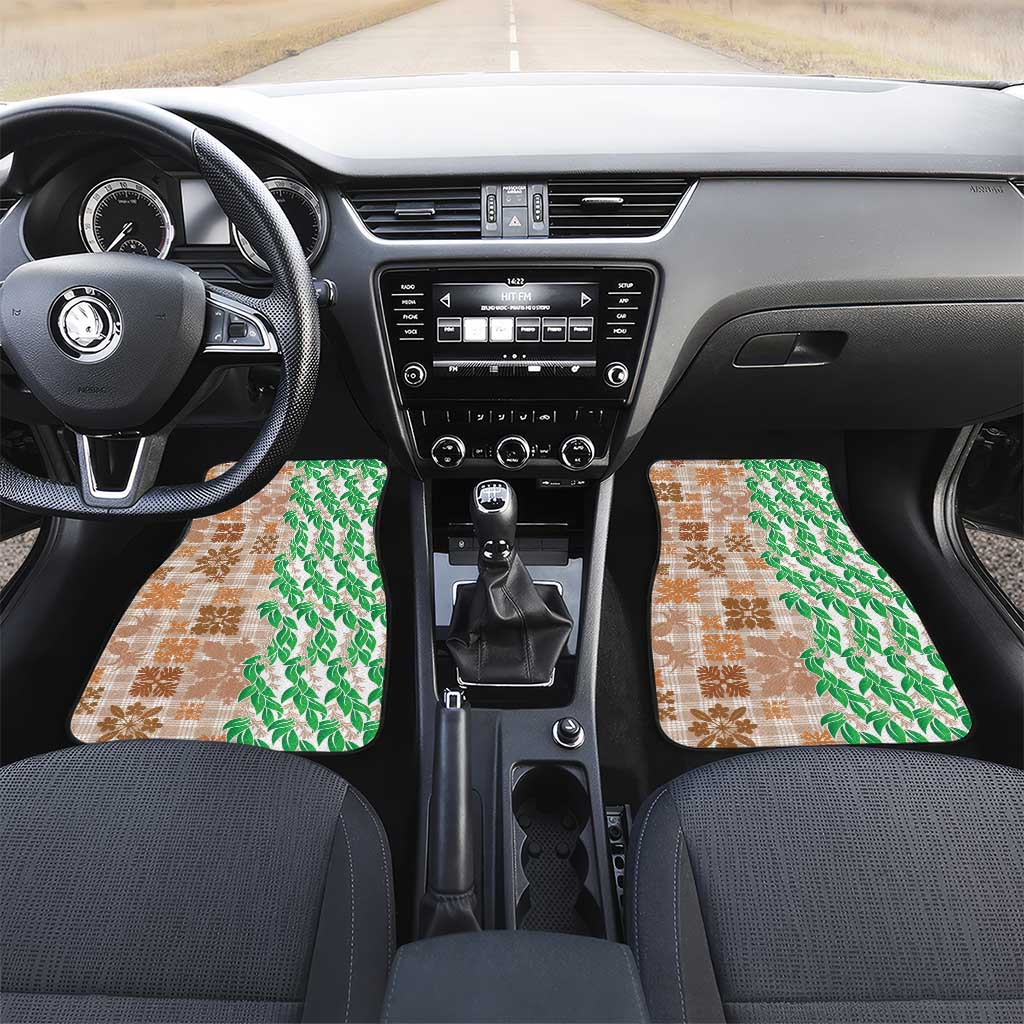 Aloha Hawaii Palaka Tuberose Lei Car Mats Hawaiian Quilt Seamless Style - Polynesian Pride