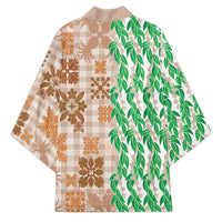 Aloha Hawaii Palaka Tuberose Lei Kimono Hawaiian Quilt Seamless Style - Polynesian Pride