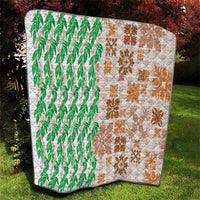 Aloha Hawaii Palaka Tuberose Lei Quilt Hawaiian Quilt Seamless Style - Polynesian Pride