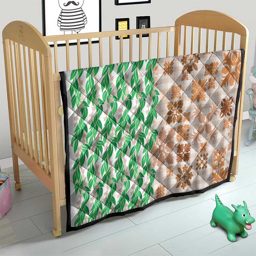 Aloha Hawaii Palaka Tuberose Lei Quilt Hawaiian Quilt Seamless Style - Polynesian Pride