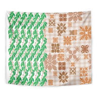 Aloha Hawaii Palaka Tuberose Lei Tapestry Hawaiian Quilt Seamless Style - Polynesian Pride