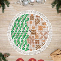 Aloha Hawaii Palaka Tuberose Lei Tree Skirt Hawaiian Quilt Seamless Style - Polynesian Pride