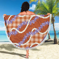 Orange Hawaii Palaka Honohono Pikake Beach Blanket Hawaiian Orchid Lei Polynesian Pattern - Polynesian Pride