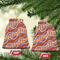 Orange Hawaii Palaka Honohono Pikake Ceramic Ornament Hawaiian Orchid Lei Polynesian Pattern - Polynesian Pride