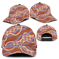 Orange Hawaii Palaka Honohono Pikake Classic Cap Hawaiian Orchid Lei Polynesian Pattern - Polynesian Pride