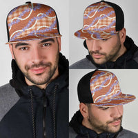 Orange Hawaii Palaka Honohono Pikake Mesh Trucker Cap Hawaiian Orchid Lei Polynesian Pattern - Polynesian Pride