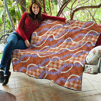 Orange Hawaii Palaka Honohono Pikake Quilt Hawaiian Orchid Lei Polynesian Pattern - Polynesian Pride