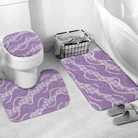 Purple Hawaii Palaka Honohono Pikake Bathroom Set Hawaiian Orchid Lei Polynesian Pattern - Polynesian Pride