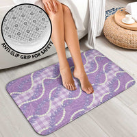 Purple Hawaii Palaka Honohono Pikake Bathroom Set Hawaiian Orchid Lei Polynesian Pattern - Polynesian Pride