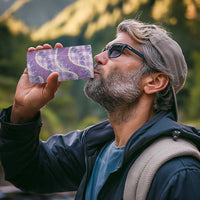 Purple Hawaii Palaka Honohono Pikake 4 in 1 Can Cooler Tumbler Hawaiian Orchid Lei Polynesian Pattern - Polynesian Pride