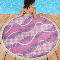 Pink Hawaii Palaka Honohono Pikake Beach Blanket Hawaiian Orchid Lei Polynesian Pattern - Polynesian Pride