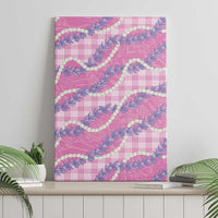 Pink Hawaii Palaka Honohono Pikake Canvas Wall Art Hawaiian Orchid Lei Polynesian Pattern - Polynesian Pride