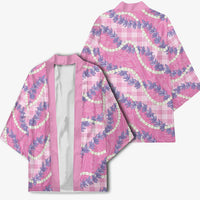 Pink Hawaii Palaka Honohono Pikake Kimono Hawaiian Orchid Lei Polynesian Pattern - Polynesian Pride