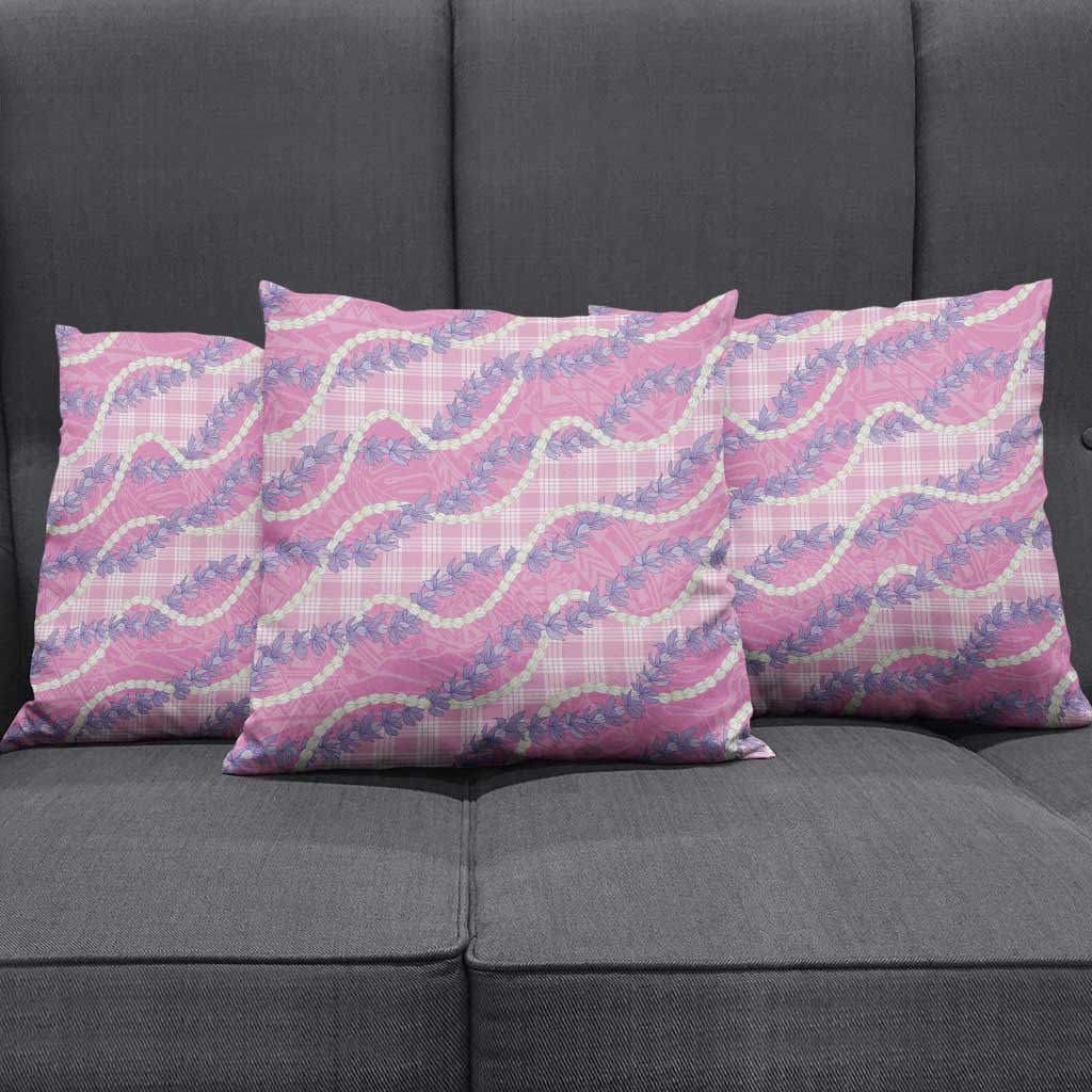 Pink Hawaii Palaka Honohono Pikake Pillow Cover Hawaiian Orchid Lei Polynesian Pattern - Polynesian Pride