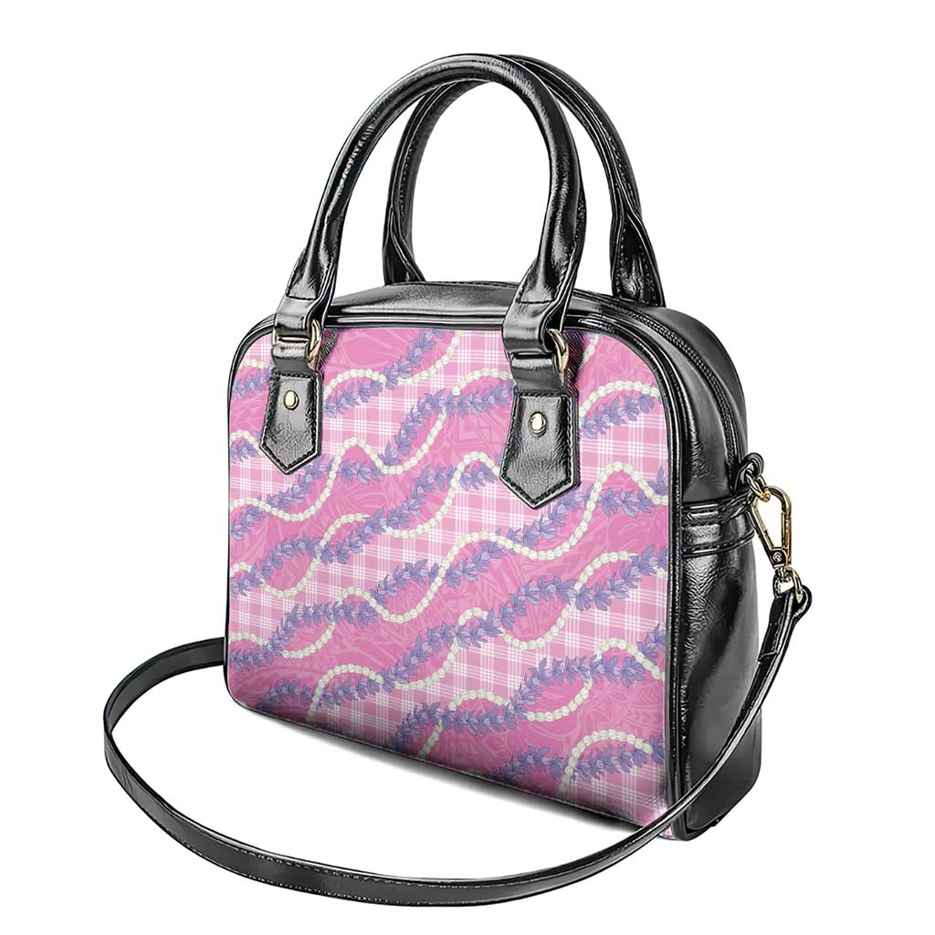 Pink Hawaii Palaka Honohono Pikake Shoulder Handbag Hawaiian Orchid Lei Polynesian Pattern - Polynesian Pride