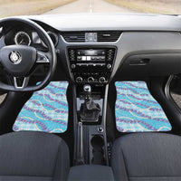 Blue Hawaii Palaka Honohono Pikake Car Mats Hawaiian Orchid Lei Polynesian Pattern - Polynesian Pride