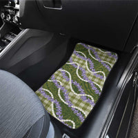 Green Hawaii Palaka Honohono Pikake Car Mats Hawaiian Orchid Lei Polynesian Pattern - Polynesian Pride