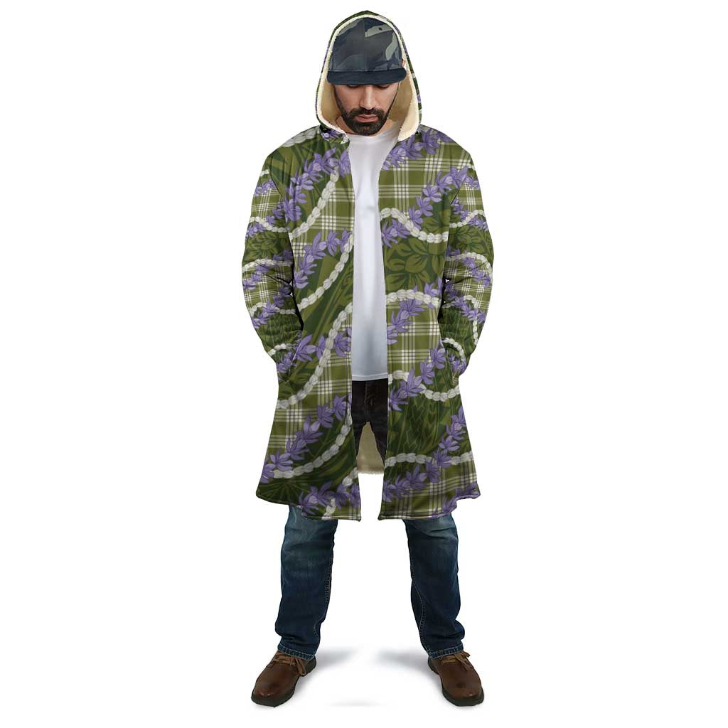 Green Hawaii Palaka Honohono Pikake Cloak Hawaiian Orchid Lei Polynesian Pattern - Polynesian Pride