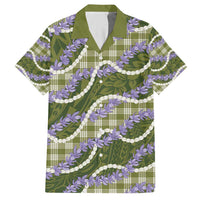 Green Hawaii Palaka Honohono Pikake Hawaiian Shirt Hawaiian Orchid Lei Polynesian Pattern - Polynesian Pride