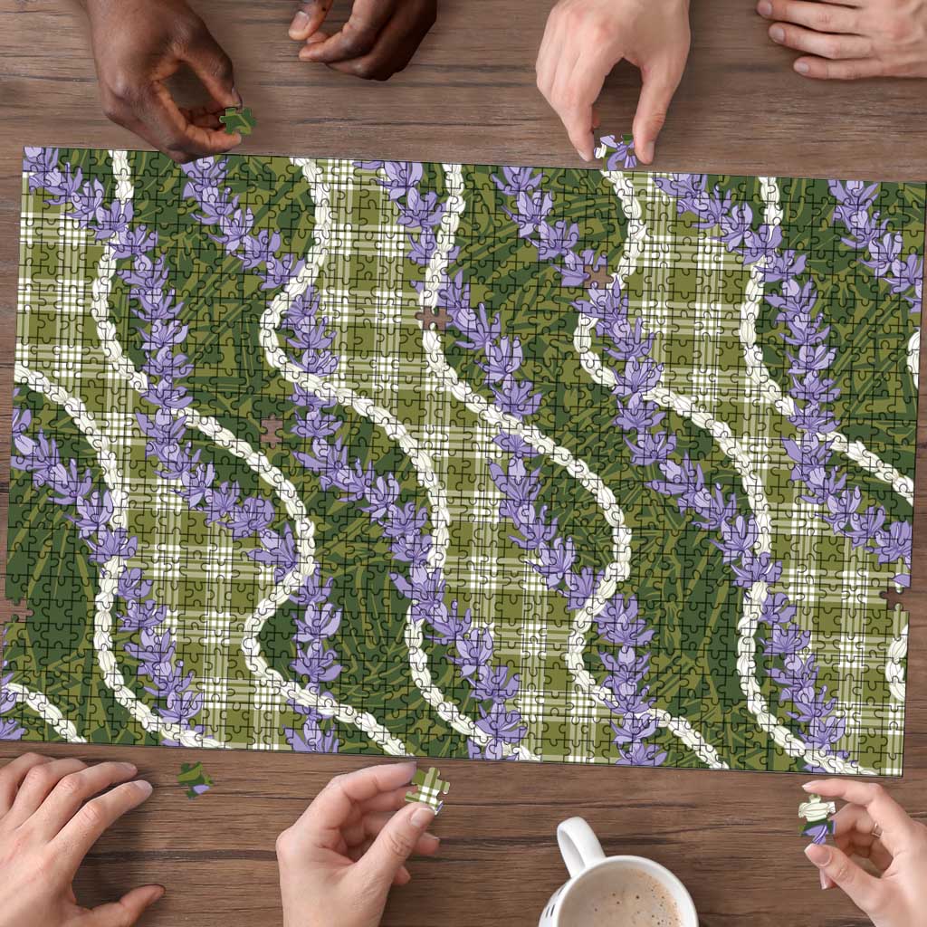 Green Hawaii Palaka Honohono Pikake Puzzle Hawaiian Orchid Lei Polynesian Pattern - Polynesian Pride