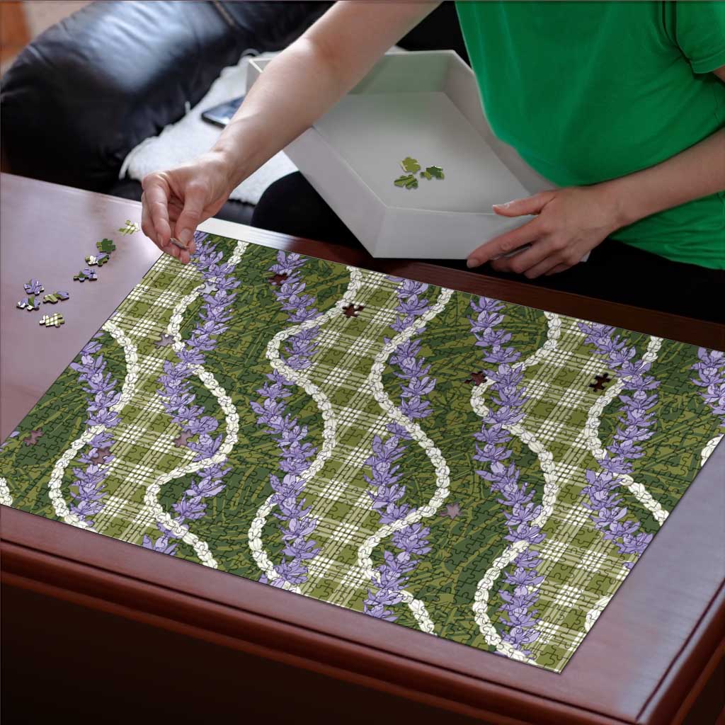 Green Hawaii Palaka Honohono Pikake Puzzle Hawaiian Orchid Lei Polynesian Pattern - Polynesian Pride