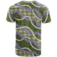 Green Hawaii Palaka Honohono Pikake T Shirt Hawaiian Orchid Lei Polynesian Pattern - Polynesian Pride