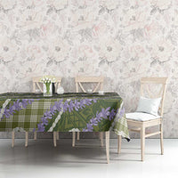 Green Hawaii Palaka Honohono Pikake Tablecloth Hawaiian Orchid Lei Polynesian Pattern - Polynesian Pride