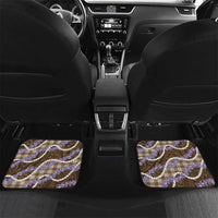 Brown Hawaii Palaka Honohono Pikake Car Mats Hawaiian Orchid Lei Polynesian Pattern - Polynesian Pride
