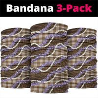 Brown Hawaii Palaka Honohono Pikake Neck Gaiter Hawaiian Orchid Lei Polynesian Pattern - Polynesian Pride