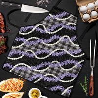 Black Hawaii Palaka Honohono Pikake Apron Hawaiian Orchid Lei Polynesian Pattern - Polynesian Pride