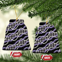 Black Hawaii Palaka Honohono Pikake Ceramic Ornament Hawaiian Orchid Lei Polynesian Pattern - Polynesian Pride