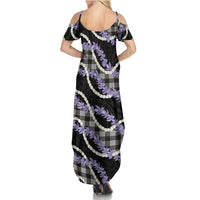 Black Hawaii Palaka Honohono Pikake Family Matching Summer Maxi Dress and Hawaiian Shirt Hawaiian Orchid Lei Polynesian Pattern LT14 - Polynesian Pride