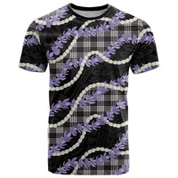 Black Hawaii Palaka Honohono Pikake T Shirt Hawaiian Orchid Lei Polynesian Pattern - Polynesian Pride